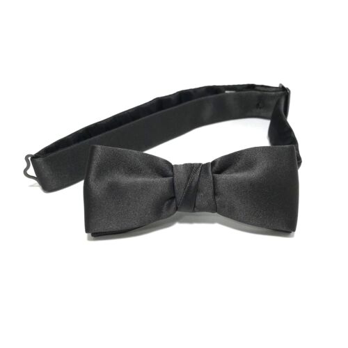 Mens Bow Tie Pre Tied  Gray Vintage Wedding Prom Formal Adjustable USA Made - Picture 1 of 4