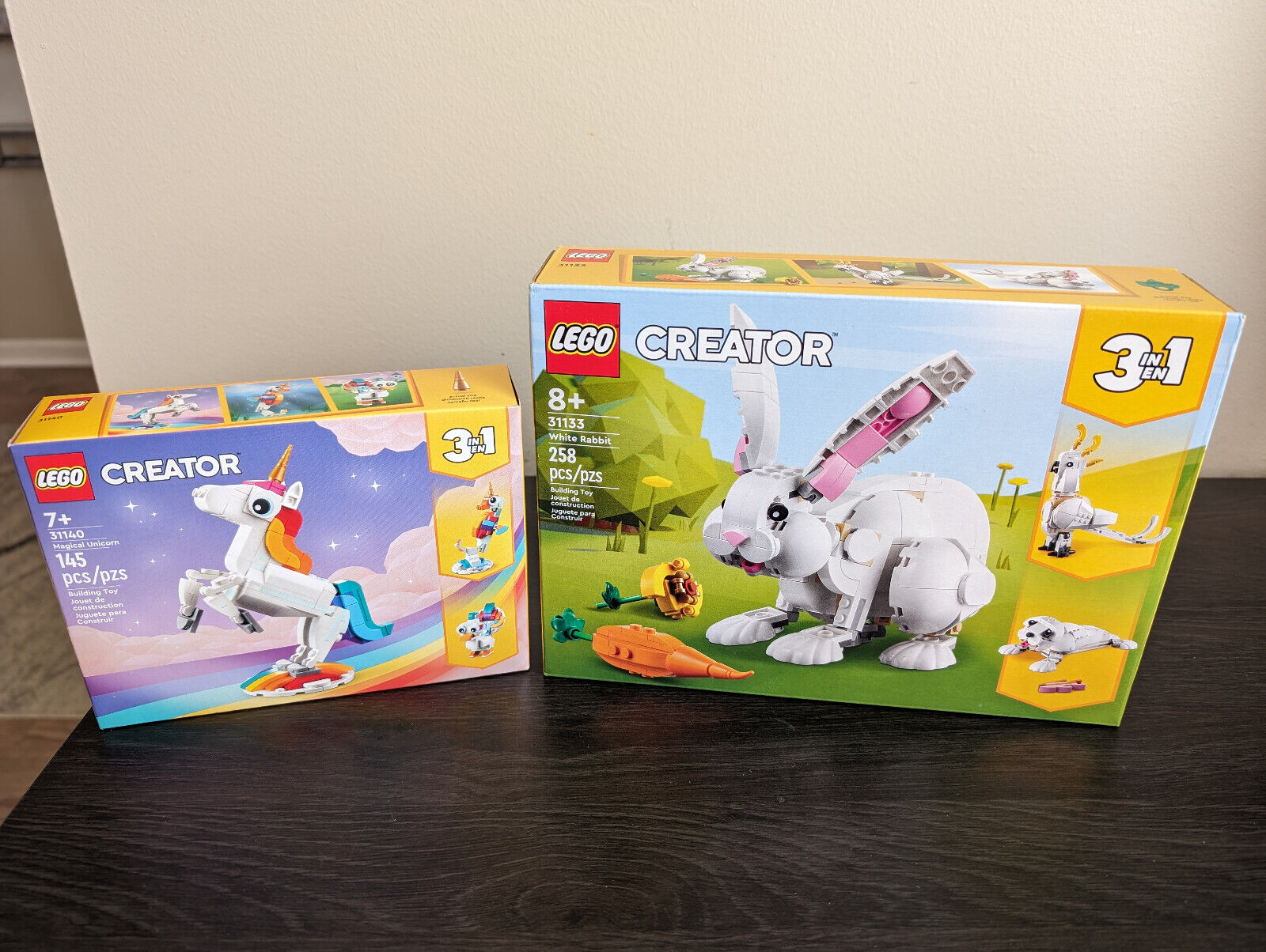 LEGO CREATOR: Spring LOT White Rabbit (31133) + Magical Unicorn (31140) New NISB