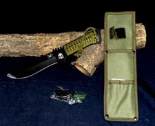 SURVIVAL TACTICAL KNIFE TX-3801B 10.75" TAC EXTREME FIXED BLADE W/FIRE STARTER