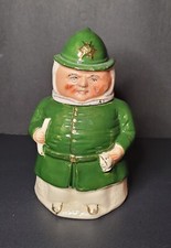 RARE Tobacco Humidor Jar Antique Staffordshire English Bobby