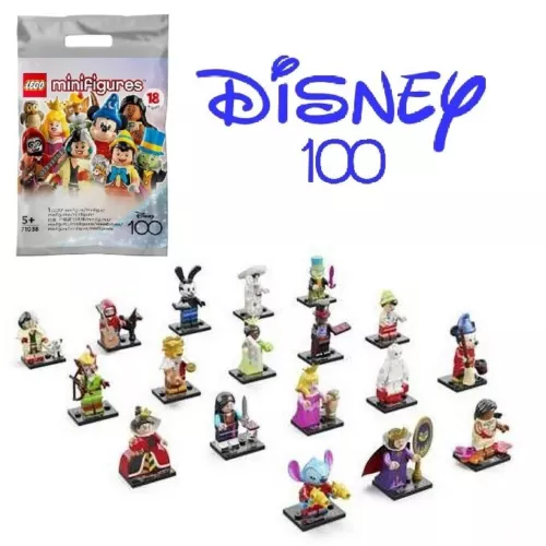 LEGO DISNEY 3 Minifigures 100th Anniversary 71038 - Complete Set of 18 (SEALED)