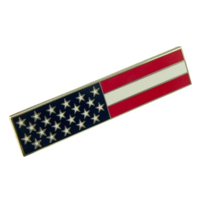 #ad American Flag Citation Bar Patriot Police Merit Award Commendation Nickel Plated $9.42