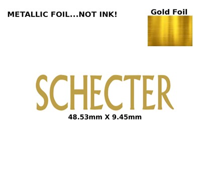 Schecter Guitar Decal Foil Waterslide Headstock Restoration Logo 163g