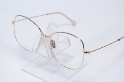 NEW Authentic Nathalie Blanc Eyeglasses Handmade France Jennifer Pale Gold 54/16