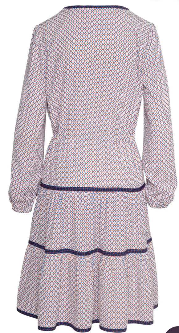 Abito Tory Burch multicolore maniche a spuffo vita taglia 6 eccellente