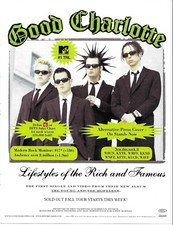 GOOD CHARLOTTE Rare Lifestyles 2002 PROMO TRADE AD Poster 4 Young  MINT 8.5x11
