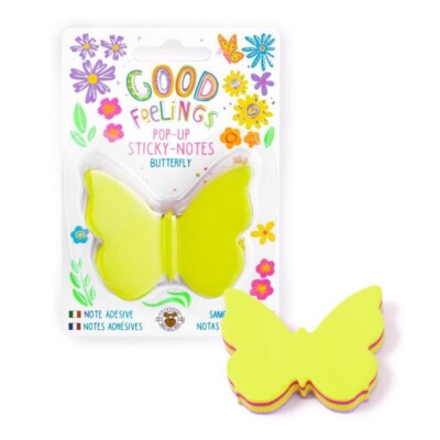 Trendhaus Good Feelings Sticky Notes Pop Up Schmetterling 5 x 20 Blatt