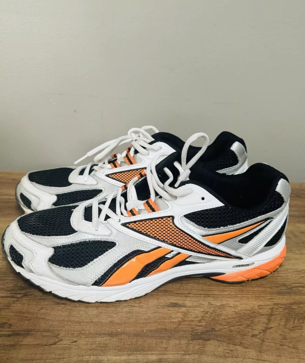 Reebok Mens Pheehan V47551 White /orange Running Shoes Sneakers Sz12