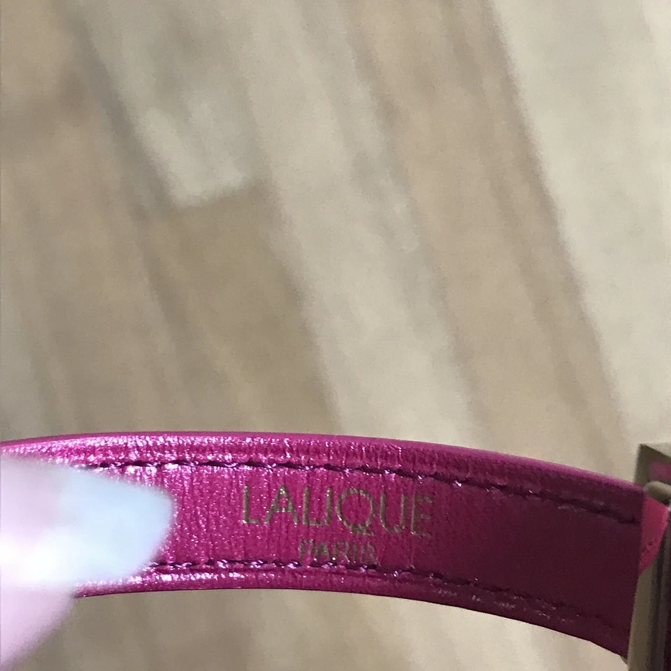 Lalique Masque de Femme Psyche Ondine Heart Catcher Lamb Leather Bracelet 2003 - Image 2 of 4