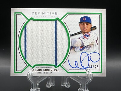 Willson Contreras 2019 Topps Definitive Relic Auto Green /25 #ARC-WC Cubs Boston