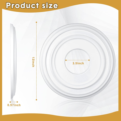 2 Pieces Lighting PU Ceiling Medallion Ceiling Fan Cover Plate Medallion for Hom - Picture 2 of 12