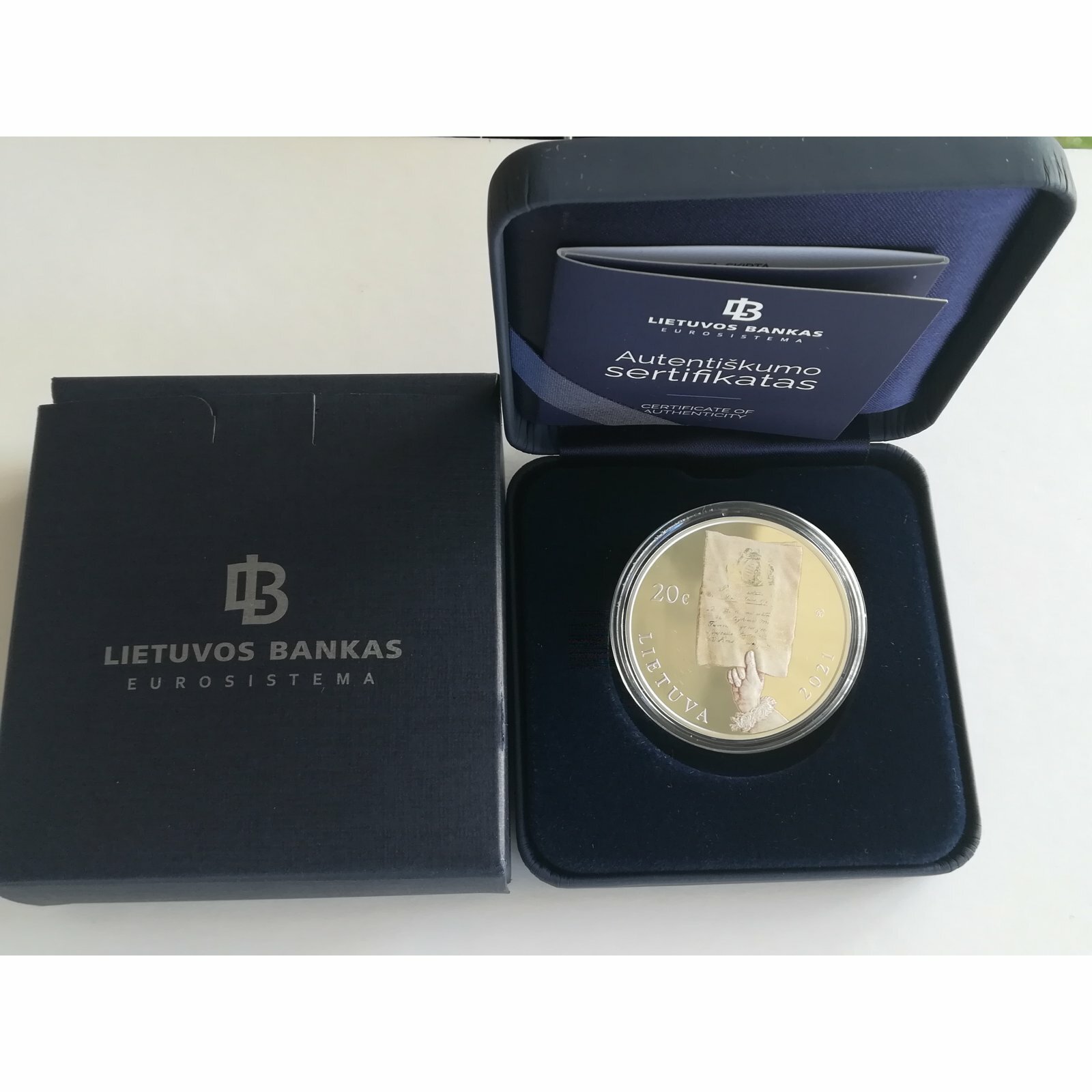 Lithuania 2021 - 20 Euro Coin PROOF 230º Ainº Constituition - lithuania  coin sets