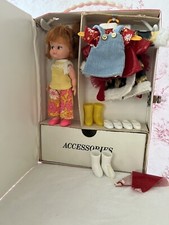 Vintage 1970 Uneeda Miki Doll, Shoes, Clothes, Wardrobe Case Used