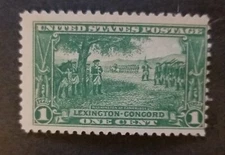 US Scott 617 1c Stamp Washington Lexington Concord MINT MH OG Unused T10426