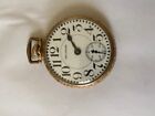 Face Pocket Watch 16S 15J need repair Yellow Gold Filled Antique Waltham . Open