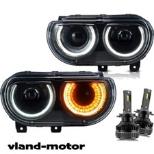 Vland 2pcs Led Headlights D2s Bulb For 2008-2014 Dodge Challenger Wsequential Vland 2pcs Led Headlights D2s Bulb For 2008-2014 Dodge Challenger Wsequential
