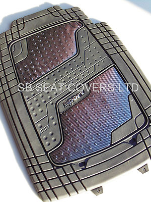 4 Piece Universal Set Deep Dish Black Rubber Car Mats To Fit An Isuzu Rodeo Denver 4 Piece Universal Set Deep Dish Black Rubber Car Mats To Fit An Isuzu Rodeo Denver