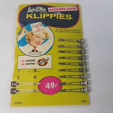 Vtg NOS Lady Ellen Klippies Curling Hair Clips Open Pack 11 Pcs
