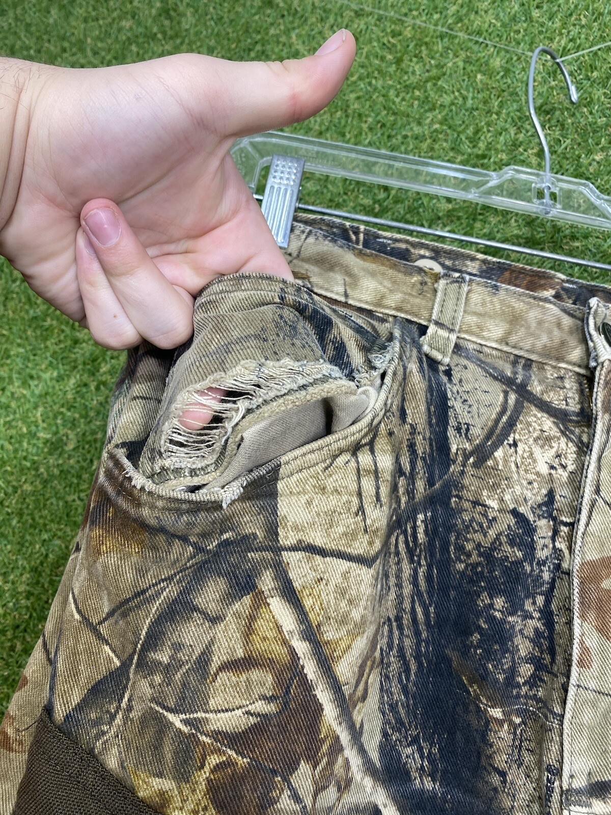 Wrangler Pro Gear Briar Brush Camo Hunting Pants Mens Size 34 x 34