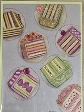 PAPYRUS BELLA PILAR CAKE SLICES DESSERTS GEMMED BIRTHDAY CARD
