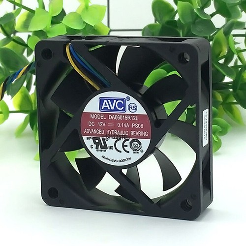 1PC AVC DA06015R12L PWM Chassis Cooling Fan DC 12V 0.14A 4pin 60*60*15mm New - Picture 2 of 4