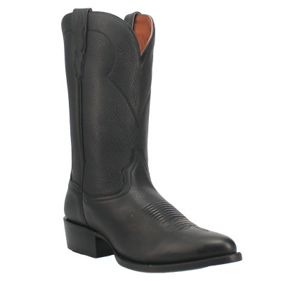 Dan Post Men's Pike Medium Round Toe Black Leather Boots DP2480