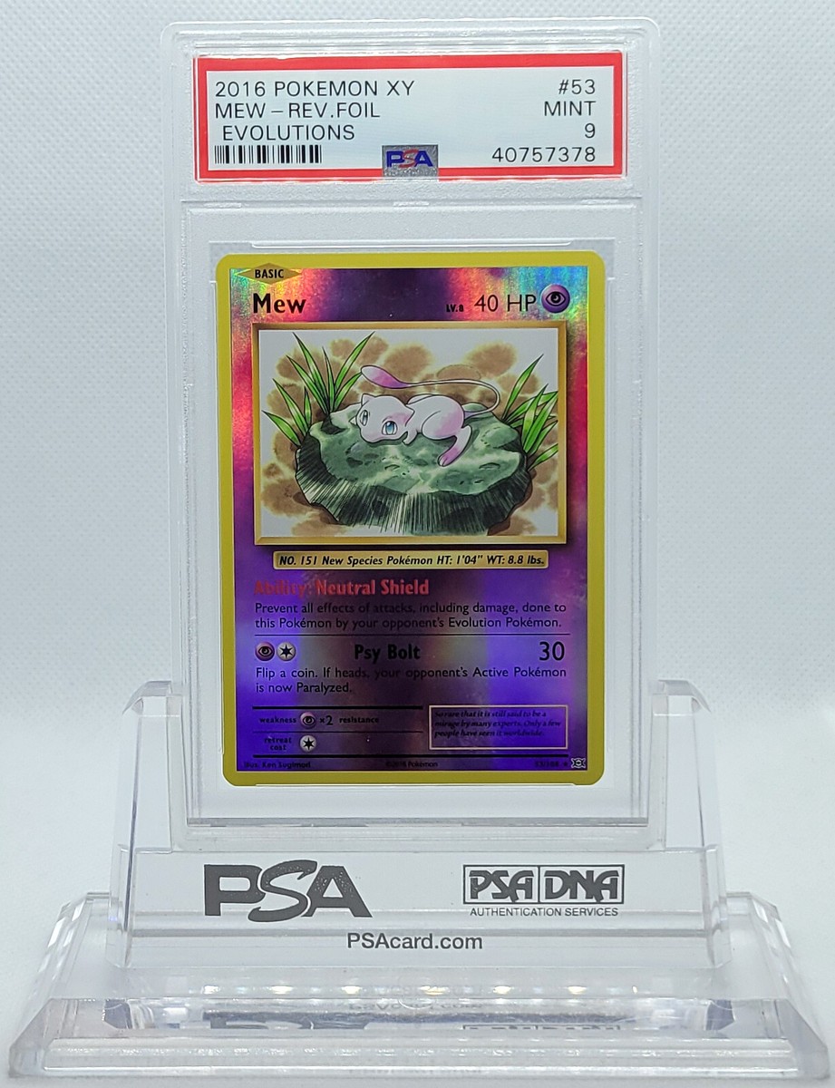 POKEMON EVOLUTIONS MEW #53 REVERSE HOLO FOIL CARD PSA 9 MINT #40757378 |  eBay