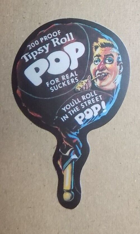 TIPSY ROLL POP WACKY MINI-STICKER...APPROX - 2 1/2" X 1 1/2"