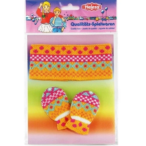Heless Puppenkleidung Fäustlinge und Stirnband Jolly in 2 Größen