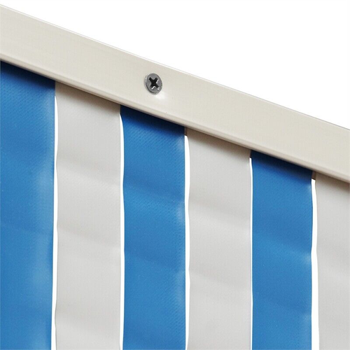 Pillar 86 X 200Cm Blue/White Weekender PVC Door Curtain - Picture 2 of 12