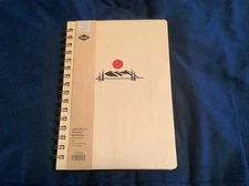 DENIK MOUNTAIN SUNRISE BOUND WOODEN NOTEBOOK, 130 Lined Pages. 8 3/4” X 6 1/8”
