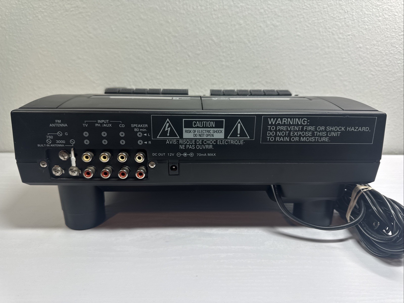 SOUNDESIGN AM-FM STEREO Radio Receiver Double Cassette Recorder #5888 - Tested!