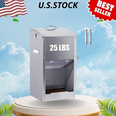 Large Breed Dog Food Dispenser, Automatic Feeder with Handle, 25 lbs Capacity