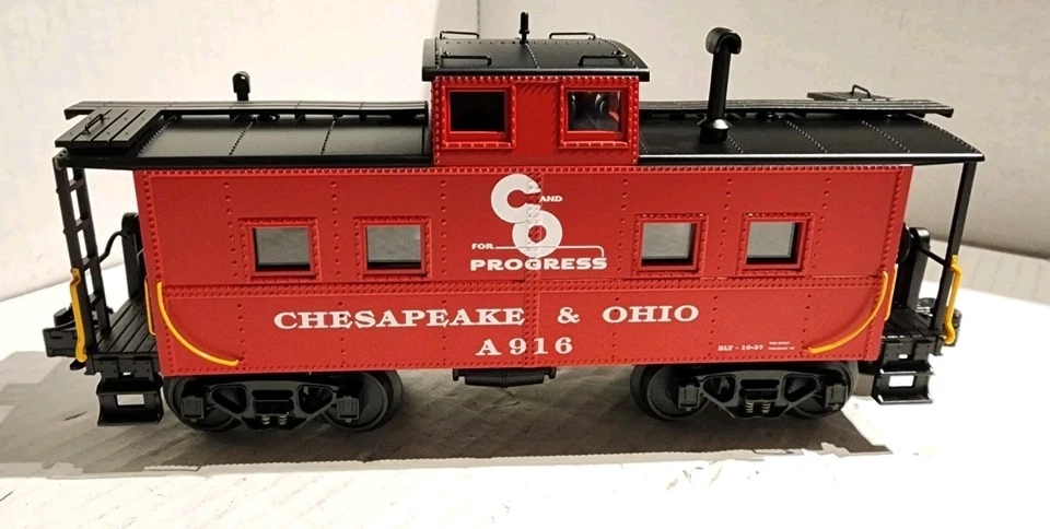 Cúpula central escala MTH O caboose de acero Chesapeake y Ohio #A916 Foto 2 de 4