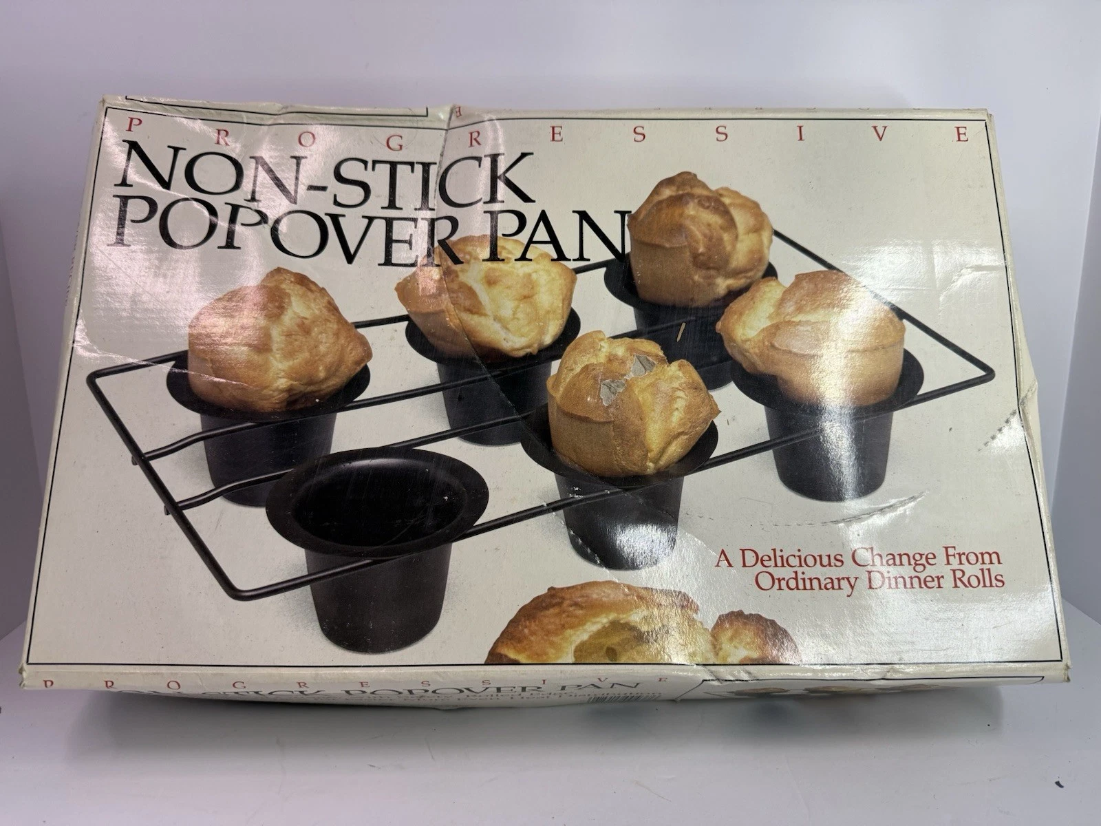 Vintage 1987 Non-Stick Popover Pan Progressive International w/ Box NOS
