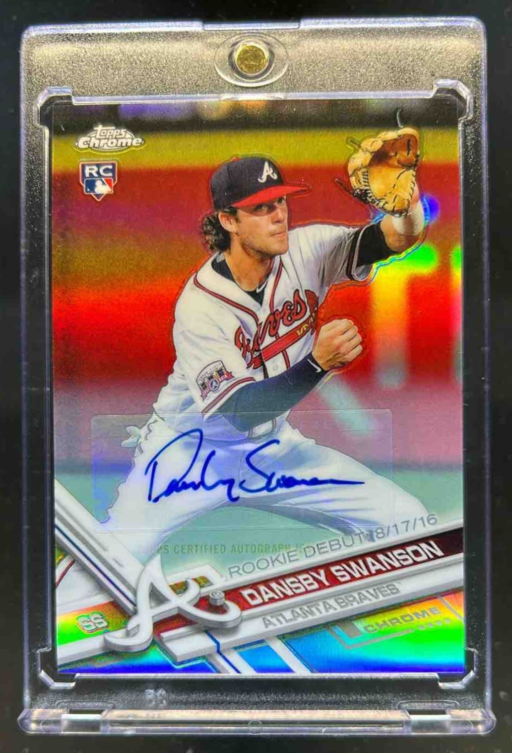 2017 Topps Chrome Update Dansby Swanson Auto RC Rookie #HMT75 Braves