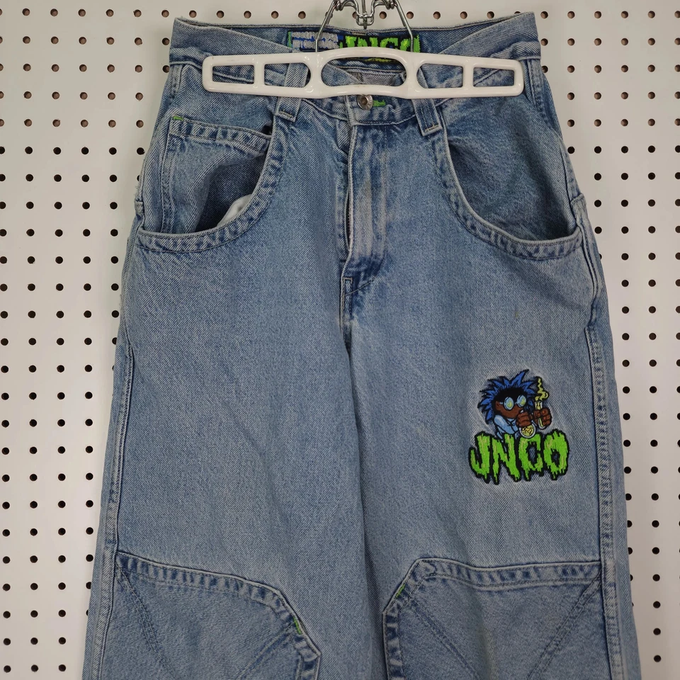 Pantalones de mezclilla JNCO vintage años 90 talla 14 azul lavado claro pierna ancha Foto 2 de 4