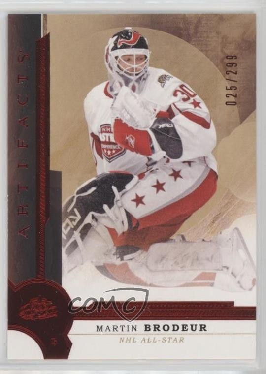 2016-17 Upper Deck Artifacts Legends Ruby 25/299 Martin Brodeur #149 HOF 0fo5