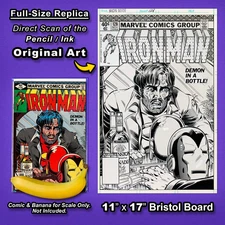 IRON MAN #128 Iconic Cover Art 🔥 11x17 Replica Original Art🔥 DEMON IN A BOTTLE
