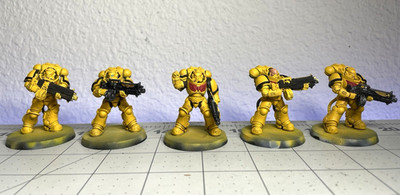 Well Painted Heavy Intercessors x5 Warhammer 40k Space Marines GW Citadel Squad