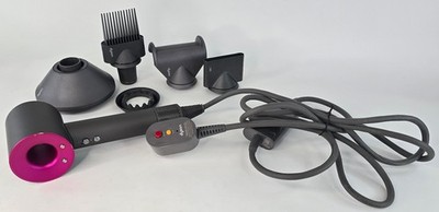 AUTHENTIC Dyson Supersonic Hair Dryer Set With 5 Attachment HD07  Iron Fuchsia