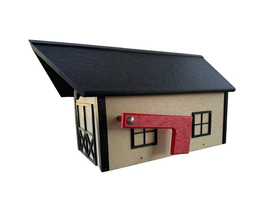 Buzón estilo granero, buzón, buzón de polietileno, buzón resistente a la intemperie, buzón Amish Foto 2 de 4