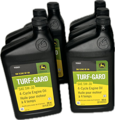 John Deere 5w-30 5w30 Turf-Gard 4-Cycle Gas Engine Oil 32oz TY25121x6q