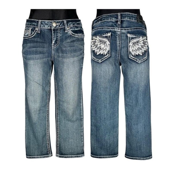 Women Vintage Capri Jeans Navy Denim XS