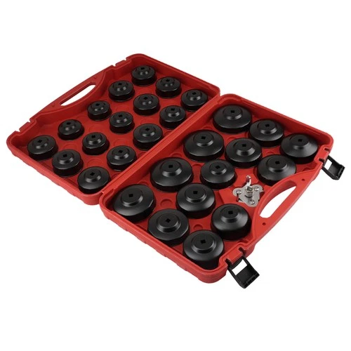 30pc Oil Filter Socket Wrench Set for Car Auto Removal Tool Kit 65-120mm w/ Case