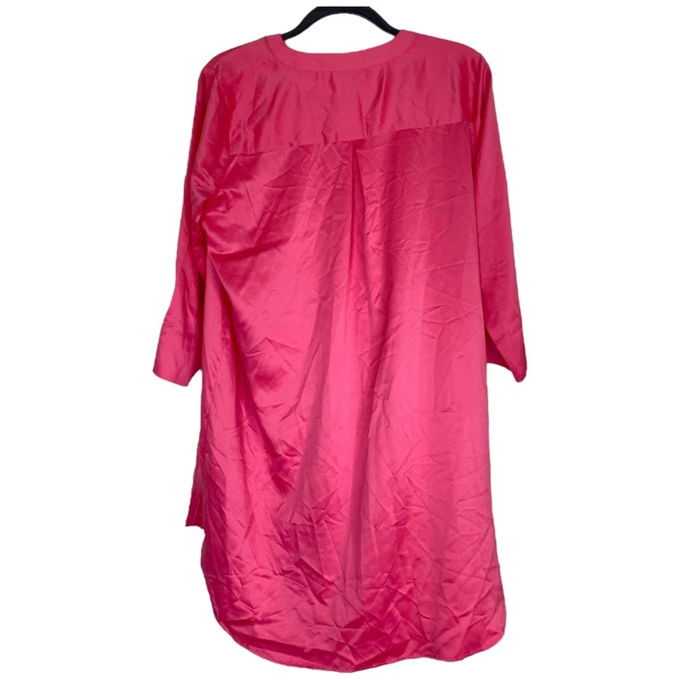 Camisa para dormir NATORI rosa satinado talla pequeña Foto 2 de 4