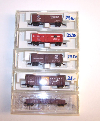 5 Micro Trains Spur Z US Güterwagen 14105 + 14106 + 14107  14205  523 000 42 OVP