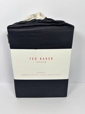 Ted Baker London King Sheet Set 400 Thread Count Ultra Fine Cotton Sateen Black
