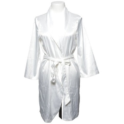 ASOS, Morgenmantel, Größe: XS, Weiß, Elasthan/Polyester, Einfarbig, Satin #BQG