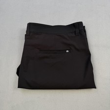 Travis Mathew Shorts Mens 40 Black Microfiber Chino Golf Performance Stretch
